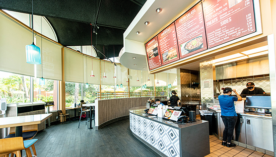 The front counter at The Habit Burger Grill within the Centrum