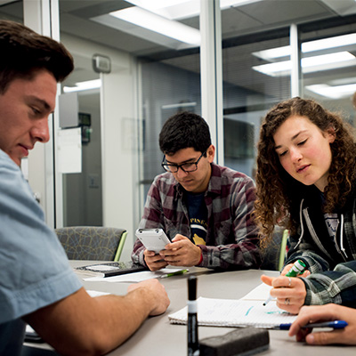 group of students working in a lab