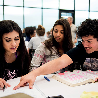 group of students working in a lab