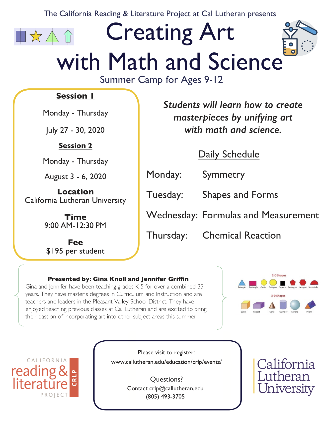 Creating Art with Math and Science Flyer